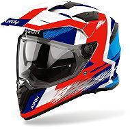 AIROH Přilba BADX-X Airspeed, (modrá/červená lesklá) 2027, vel. S - Motorbike Helmet