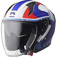 GMS Otevřená helma VECTUS ZG11601 matná černá-petrolejová-červená XL - Motorbike Helmet