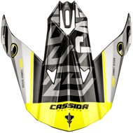 CASSIDA visor for Cross Cup Sonic helmets (white/yellow fluo) - Helmet Peak