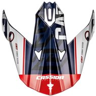 CASSIDA visor for Cross Cup Sonic helmets (blue/white/red) - Helmet Peak