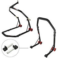 SEFIS D18 front steering rack and rear rack set - paws - black - Motorbike Stand
