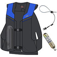 Hit-Air MLV 2 limitált kiadás, fekete-kék – Large (XL-3XL) - Airbag mellény