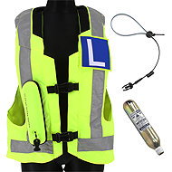 Hit-Air MLV 2 airbag vest yellow reflective for driving schools - Size: Medium (S-XL) - Airbag Vest