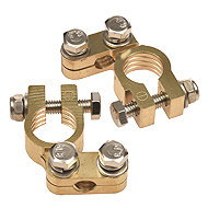 ACI brass battery clamps Clasic 17.5 mm + and 15.9 mm - (pair of 2 pcs) - Universal clamp