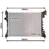 VAN WEZEL radiator, engine cooling 01002117 - Car cooler
