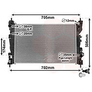 VAN WEZEL radiator, engine cooling 01002120 - Car cooler