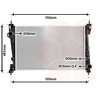 VAN WEZEL radiator, engine cooling 01002124 - Car cooler