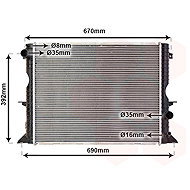 VAN WEZEL radiator, engine cooling 02002184 - Car cooler