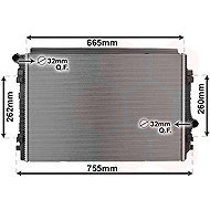VAN WEZEL radiator, engine cooling 03012711 - Car cooler