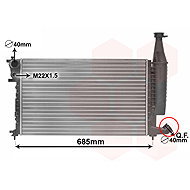 VAN WEZEL radiator, engine cooling 09002168 - Car cooler
