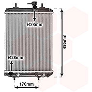 VAN WEZEL radiator, engine cooling 11002065 - Car cooler