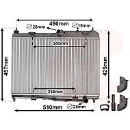 VAN WEZEL radiator, engine cooling 18002440 - Car cooler