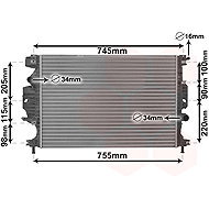 VAN WEZEL radiator, engine cooling 18012713 - Car cooler