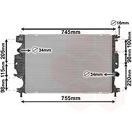 VAN WEZEL radiator, engine cooling 18012714 - Car cooler