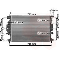 VAN WEZEL radiator, engine cooling 18012716 - Car cooler