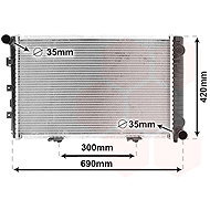 VAN WEZEL radiator, engine cooling 30002211 - Car cooler