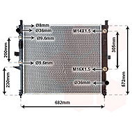 VAN WEZEL radiator, engine cooling 30002271 - Car cooler