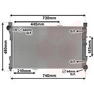 VAN WEZEL radiator, engine cooling 30002286 - Car cooler