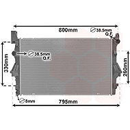 VAN WEZEL radiator, engine cooling 30012708 - Car cooler
