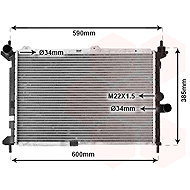 VAN WEZEL radiator, engine cooling 37002266 - Car cooler