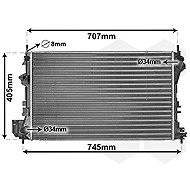 VAN WEZEL radiator, engine cooling 37002338 - Car cooler