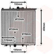 VAN WEZEL radiator, engine cooling 40002224 - Car cooler