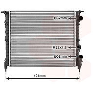 VAN WEZEL radiator, engine cooling 43002043 - Car cooler