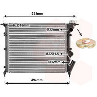 VAN WEZEL radiator, engine cooling 43002109 - Car cooler