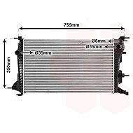 VAN WEZEL radiator, engine cooling 43002460 - Car cooler