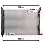 VAN WEZEL radiator, engine cooling 43012708 - Car cooler