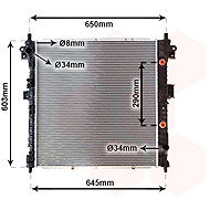 VAN WEZEL radiator, engine cooling 81002105 - Car cooler