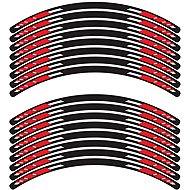 SEFIS 4-piece set of EASY motorcycle wheel covers red - Rim Stickers