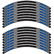 SEFIS 4-piece set of EASY motorcycle wheel covers blue - Rim Stickers
