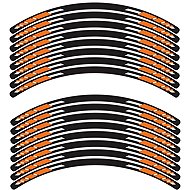 SEFIS 4-piece set of EASY motorcycle wheel covers orange - Rim Stickers