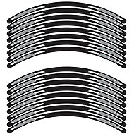 SEFIS 4-piece set of EASY motorcycle wheel covers grey - Rim Stickers