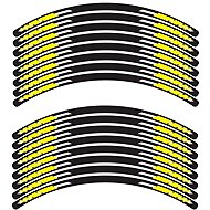 SEFIS 4-piece set of EASY motorcycle wheel covers yellow - Rim Stickers