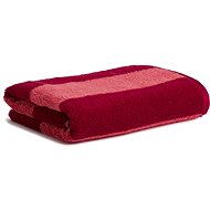 MÖVE SUPERWUSCHEL Beach towel with stripes 50 × 100 cm, ruby-coral - Towel