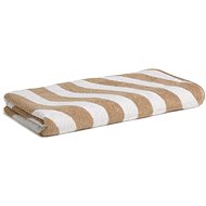 MÖVE BEACH Plážová osuška vlny  80 × 200 cm, bílo-hnědá - Bath Towel
