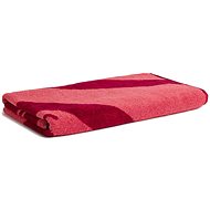 MÖVE BEACH Beach towel with flower 80 × 200 cm, ruby-coral - Bath Towel