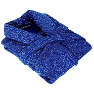 Möve ARCHITECTURE shawl robe, nature/denim + - Bathrobe