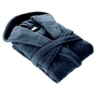Möve Cotton terry robe with hood, dark grey XL - Bathrobe
