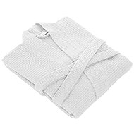 Möve Lightweight cotton robe with waffle pattern, PIQUÉE, white, XL - Bathrobe
