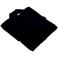 Möve Lightweight cotton bathrobe with waffle pattern, PIQUÉE, dark grey, S - Bathrobe