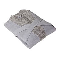 Möve Bathrobe CHARCOAL kimono, grey, M + - Bathrobe