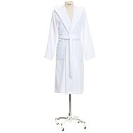 Möve Cotton terry robe with hood, white L - Bathrobe