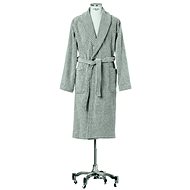 Möve EDEN terry robe with shawl collar, S, plaid - Bathrobe