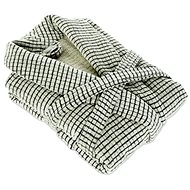 Möve EDEN terry robe with shawl collar, XL, plaid - Bathrobe
