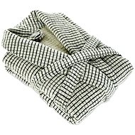 Möve EDEN terry robe with shawl collar, XXL, plaid - Bathrobe