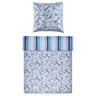 Möve Ethno Sada ložního povlečení, 80 × 80 cm a 155 × 220 cm, modrá - Bed Linen