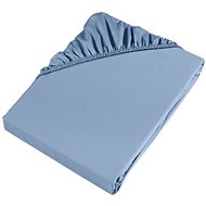Möve Satin sheet, 200 × 200 × 30 cm, light blue - Bedsheet